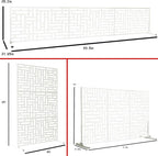 Oakland Living 6 ft. X 4 ft. White Freestanding Metal Privacy Screen Room - Image 2