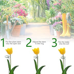 24 Inch 12 Packs Plant Support Stakes, Garden Single stemmed Plant Support Hoops - Image 4