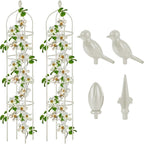 2 Pcs Garden Obelisk Trellis for Climbing Plants Outdoor 6 Ft Rose Bush Round by Miuwauer