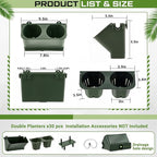 30 Set 60 Pocket Vertical Stackable Wall Planters Kit Outdoor Self Watering - Image 3
