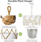 USLAI Macrame Plant Hanger Indoor Outdoor, Fits 4 to 15 Inch Pots, Strong - Image 2