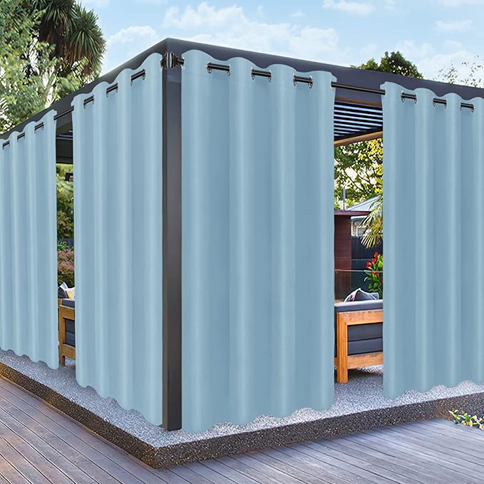 PureFit Outdoor Curtains for Patio Waterproof Weatherproof, UV Resistant by PureFit