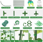 Cucumber Trellis for Raised Bed 5.4x5.5ft U-Shape Adjust Metal Garden Trellis - Image 5
