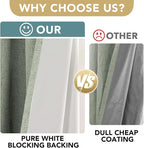 H.VERSAILTEX Linen Blackout Curtains 108 Inches Long 100% Absolutely Blackout - Image 3