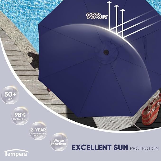 Tempera Patio Market Outdoor Table Umbrella - Image 3