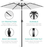 Best Choice Products 7.5ft Outdoor Solar Market Table Patio Umbrella - Image 5