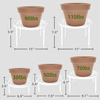 Plant Stands 5 Pack White Metal Plant Stand - Image 2