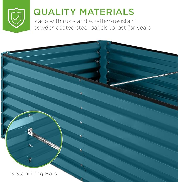 Best Choice Products 8x4x2ft Outdoor Metal Raised Garden Bed, Deep Root Planter - Image 6