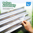 Quictent Galvanized Raised Garden Bed Metal Planter Box Bottomless - Image 8