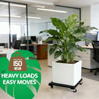 2 Pack Plant Stand with Wheels, Plant Caddies with 360° Lockable Smooth Sliding - Image 4
