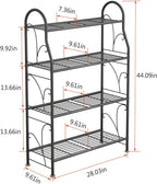 SORCEDAS Plant Stand Indoor Outdoor Plant Shelf 4 Tier Metal Corner Flower - Image 5
