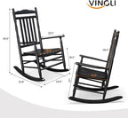 VINGLI Wooden Rocking Chair, Outdoor Chair - Image 3
