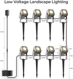 Outdoor Landscape Lighting, 8 Pack Outdoor Spotlights, LED Landscape Lights - Image 2