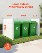 VEVOR Outdoor Privacy Screens, Pool Equipment Enclosure, Horizontal Vinyl - Image 2