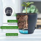 Hanging Planters for Indoor Plants, 2 Set Self Watering Hanging Flower Pots - Image 5