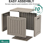 YITAHOME 31 Gallon Outdoor Storage Box, Resin Deck Box and Waterproof Package - Image 3