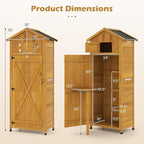 Goplus All-in-One Storage Shed, Vertical Utility Tool Organizer w/Shelves & - Image 8