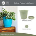 The HC Companies 16 Inch Eclipse Round Planter Pots - Image 2