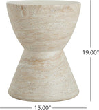 Christopher Knight Home Outdoor Side Table, Hourglass Shape Side Table - Image 2