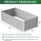 FRIZIONE 3pcs Tall 4x2x1.5ft Galvanized Raised Garden Bed Outdoor, Steel Garden - Image 3