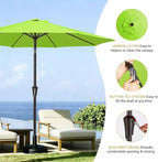 MEWAY 9ft Patio Umbrella Outdoor Table Umbrellas - Image 6