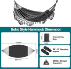 JoyView Boho Macrame Double Hammock - Image 4