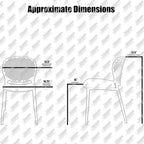 2xhome Set of 2 Patio Dining Chairs | Modern Stackable Outdoor Pool Side Chair - Image 4
