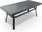 HOMREST Metal Outdoor Ottoman, 3-Piece Aluminum Footstool w/Removable Cushion - Image 4