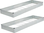 12x4x1ft Galvanized Raised Garden Bed, Outdoor Planter Box Metal Patio Kit by Foxlang