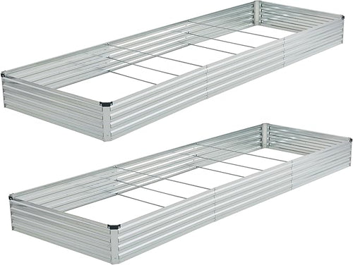 12x4x1ft Galvanized Raised Garden Bed, Outdoor Planter Box Metal Patio Kit by Foxlang