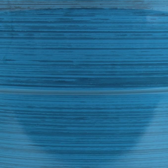 Garden Elements Indoor/Outdoor Glazed Brushed Happy Plastic Planter, Dark Blue - Image 5