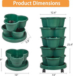 VECELO 5 Tier Vertical Garden Planter, Self Watering Stackable Planters - Image 2