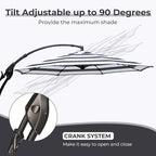 Grand patio 12FT Outdoor Round Offset Umbrella Large Patio Aluminum Cantilever - Image 5