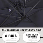 PURPLE LEAF 9' X 11.5' Patio Umbrella - Image 6