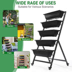 Outvita 4.4 FT Vertical Garden Bed, 5 Tier Vertical Raised Planter, Removable - Image 7