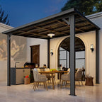 AECOJOY 10' x 10' Hardtop Gazebo Outdoor Pergola, Heavy Duty Lean to Metal - Image 5