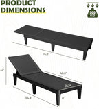 Devoko Outdoor Chaise Lounge Chair Set of 2 - Image 3