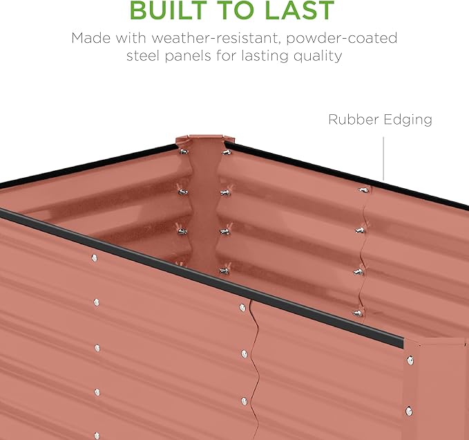 Best Choice Products 4x2x2ft Outdoor Metal Raised Garden Bed, Deep Root Box - Image 7