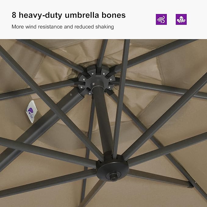 PURPLE LEAF 10'×13' Patio Umbrella - Image 6