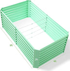 Land Guard 8x4x2ft Galvanized Raised Garden Bed, Planter Boxes Outdoor - Image 2