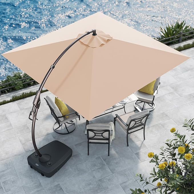 Grand patio 10x10 FT Patio Cantilever Umbrella by GrandPatio