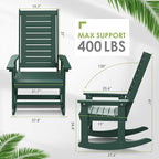 GREENVINES Outdoor Rocking Chair Set | 3-Piece | 2 Rocking Chairs - Image 3