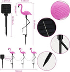 Flamingo Solar Lights, Outdoor Pink Flamingo Stake Light, Solar Powered Garden - Image 2