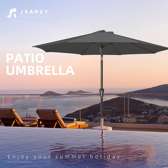 JEAREY 9FT Outdoor Patio Umbrella Outdoor Table Umbrella - Image 7