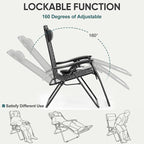 NEWBULIG Zero Gravity Chair Set of 4, Lounge Chair Folding Portable Adjustable - Image 5