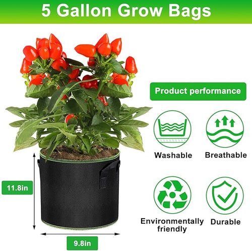 5 Gallon Grow Bags 12 Pack - Image 2