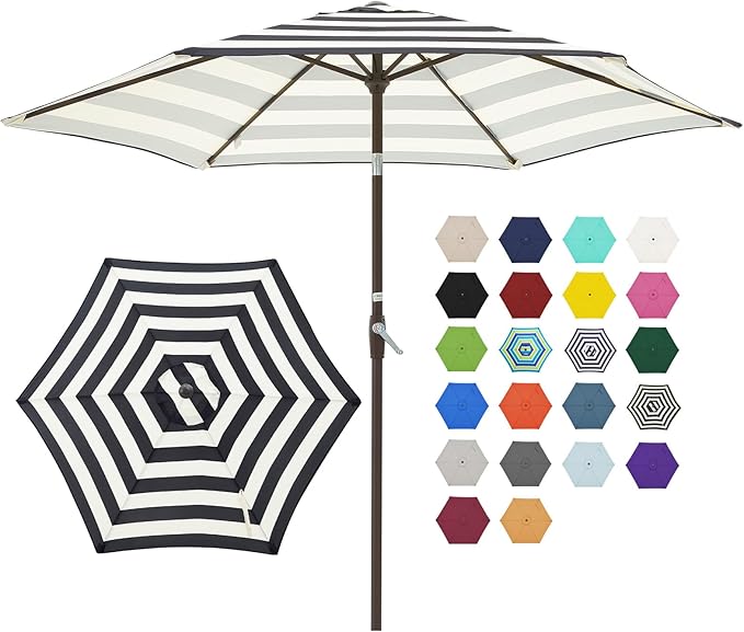 JEAREY 7.5FT Patio Umbrella Outdoor Market Umbrella by JEAREYOutdoorsCollection