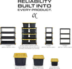 CENTREX CX 4-Tier Heavy Duty Plastic Storage Shelves that Support up to - Image 5