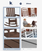 KINGYES Oversized Outdoor Rocking Chair, All-Weather Patio Rocking Chairs - Image 7