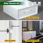 White Metal Long Planter for Outdoor Plants 24" x 10" x 24" Metal Rectangular - Image 4